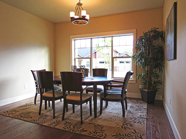 Well-Appointed Dining Room with Hardwood Floors